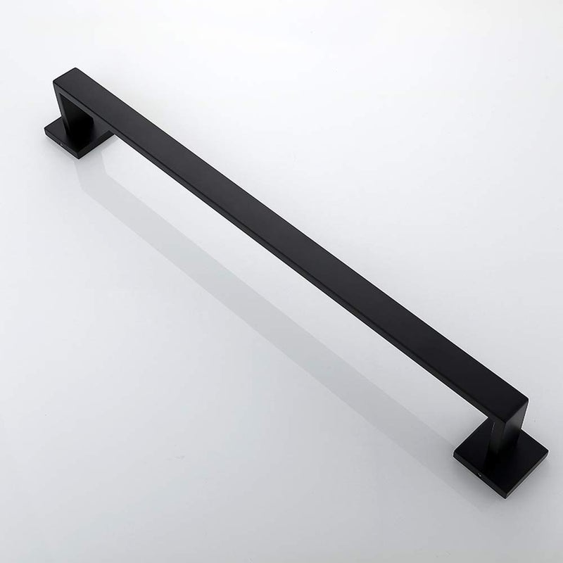 TASTOS 23.6 Inch Black Single Towel Bar Rack, SUS 304 Stainless Steel Bathroom Towel Bar Heavy Duty Towel Holder Kitchen Towel Rod, Wall Mount with Screws Towel Bar Rod Matte Black Finish - Image 5